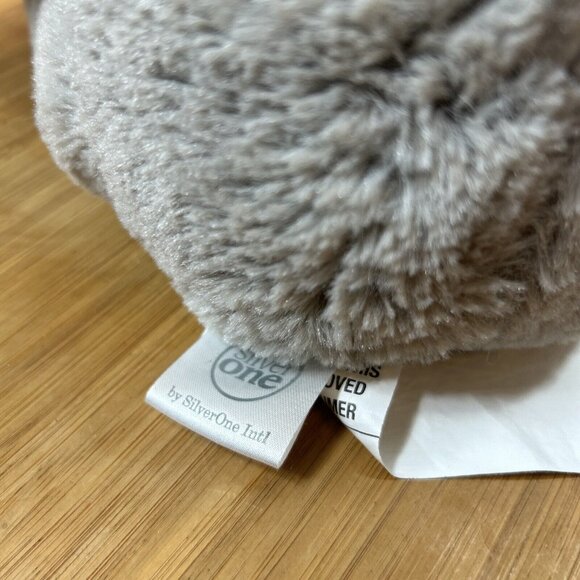 Silver One Intl Plush Stuffed Monkey 10” Sitting Gray toy Stuffed Animal - Picture 4 of 5